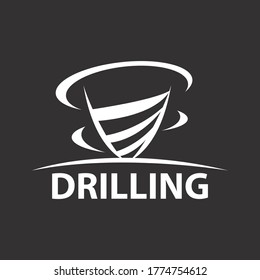 Vector logo of drilling and geodetic works
