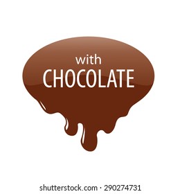 vector logo drops of melted chocolate
