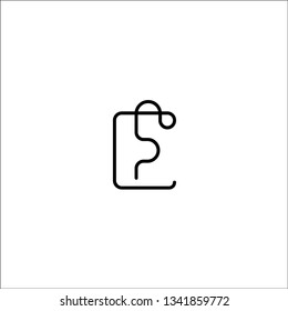 Vector Logo E. A beautiful logotype design for branding a luxury company.