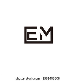 Vector Logo E M Brand Company Stock Vector (Royalty Free) 1581408508 ...