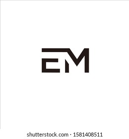 vector logo E, M for brand and company name