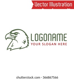 Vector logo with the eagle. 