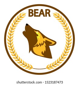 vector logo eagle bear concept brotherhood emblem