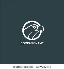 vector logo of eagle in circle