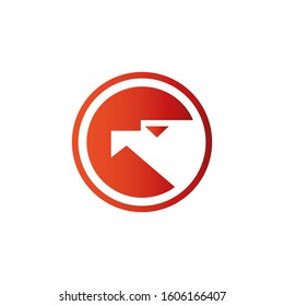 vector logo with an eagle for decoration and design