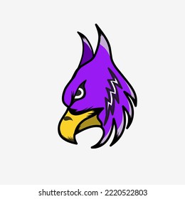 Vector logo of eagle head, for t-shirt or gaming club.