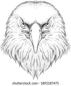 The Vector logo eagle for tattoo T  shirt design outwear   Hunting style eagle background  This hand drawing is for black fabric canvas 