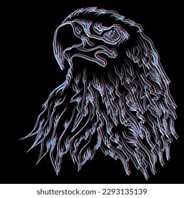 The Vector logo eagle for tattoo T  shirt design outwear   Hunting style eagle background  This drawing is for black fabric canvas 