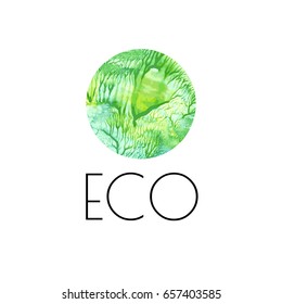 Vector logo eco, organic label. Vector badge for natural products.
