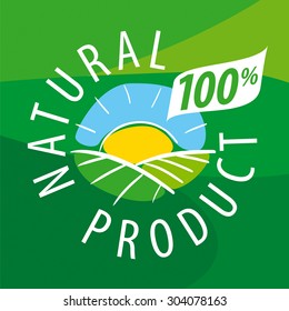 vector logo ecological landscape for natural products