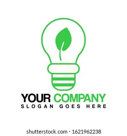 Vector Of Logo Ecology Lamp or Saving Lamp, good for company
