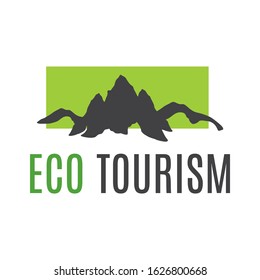 Vector logo of eco-travel, tourism and camping