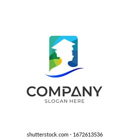 Vector logo of education. Modern style. Logo template ready for use.