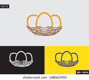 Vector Logo - Egg Nest icon