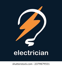 Vektorlogo für die Reparatur von Elektrikern und Elektronik