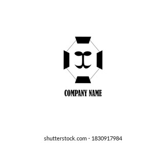 vector logo of an elegant mustache person
