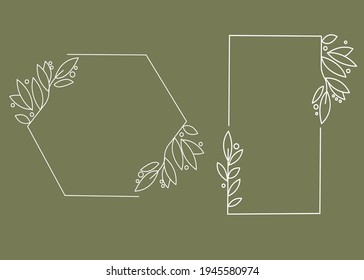  vector logo elements, geometric floral frames,eps
