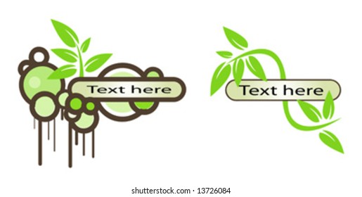 vector logo elements set environmental