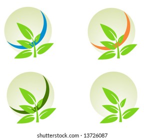 vector logo elements set environmental
