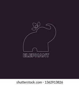 vector logo, elephant with line and crown accents make it luxurious. modern, unique, icon, abstract