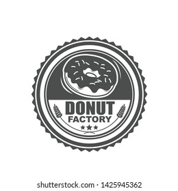 Vector logo, emblem, icon and symbol template design with Donut Shop theme