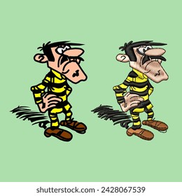 logo vectorial y ropa de prisionero bordada en amarillo y negro