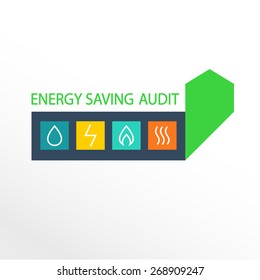 Vector logo, energy efficiency. Diagram of growth of energy efficiency, saving resources.