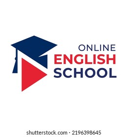 Vector Logo English Language School Webinar Stock Vector (Royalty Free ...