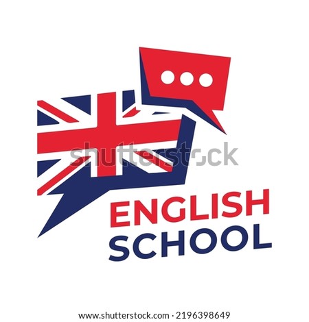 Vector logo of the English language school, webinar, training