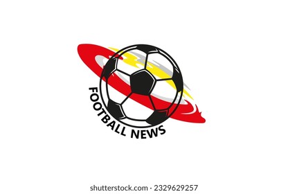 vector logo eps news about the world of football is cool and suitable for a page or broadcast logo about football