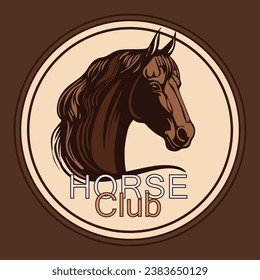 vector logo, equestrian club badge