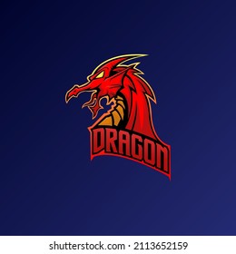 vector logo e-sport dragon art