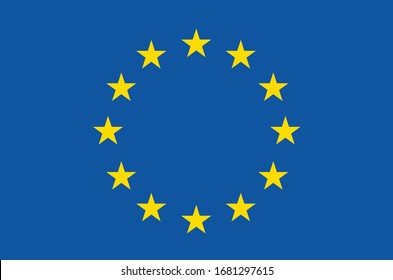 Vector Logo of European Nation Flag, Official Colors