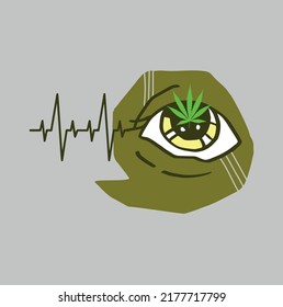 vector logo eye cannabis print