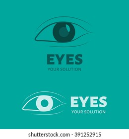 Vector logo eyes. Brand logo in the form of eyes