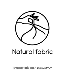 Vector logo. Logo for fabrics. Logo for a fabric store, cleaning company, laundry, dry cleaning and more. Natural fabrics.