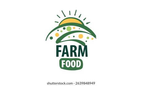 Vector logo of farm products, hand-drawn