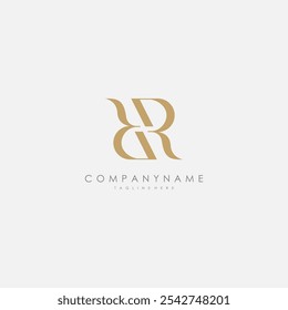 letra de moda do logotipo do vetor RR