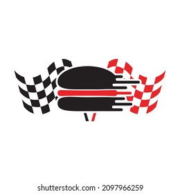 vector logo fast burger concept