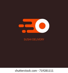 Vector logo of fast delivery of sushi.