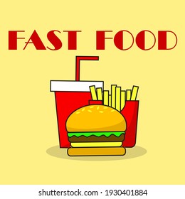 vector logo fast food burger