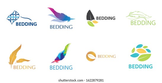 Vector logo of feather bed linen and bedding
