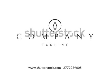 A vector logo featuring an abstract image of a flower bud shaped like a candle flame symbolizing life, warmth, spiritual light and natural beauty.