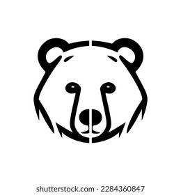 Vector logo featuring black and white bear