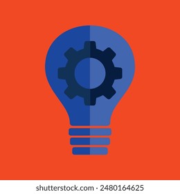 A vector logo featuring an incandescent bulb, creatively designed to incorporate settings and adjustments. The sleek lines and dynamic elements symbolize innovation, brightness, and adaptability.