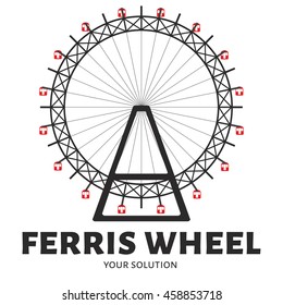 Vector logo Ferris wheel