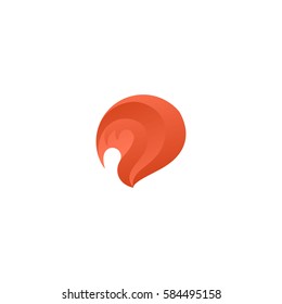 Vector logo fire. Emblem flames isolated on white background