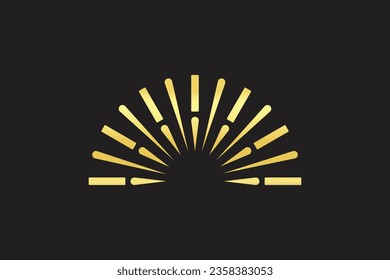 Logo del vector y diseño del icono de fuegos artificiales