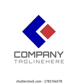 Vektorlogo für ein flaches Geschäft mit Pfeilen und Quadraten, die die Initialen "K" auf dunklem Hintergrund bilden.