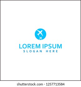 Vector logo flight transportation service or shipping goods